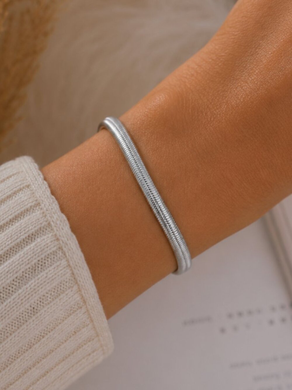 925 Sterling Silver 6 MM Snakechain Bracelet